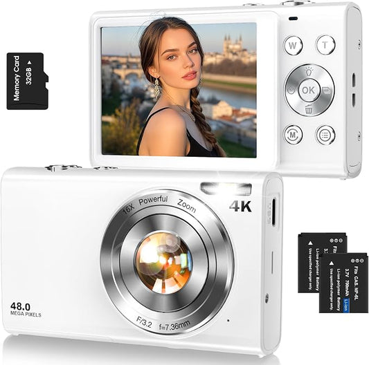 Digital Camera, Autofocus 4K Vlogging Camera by Lecnippy