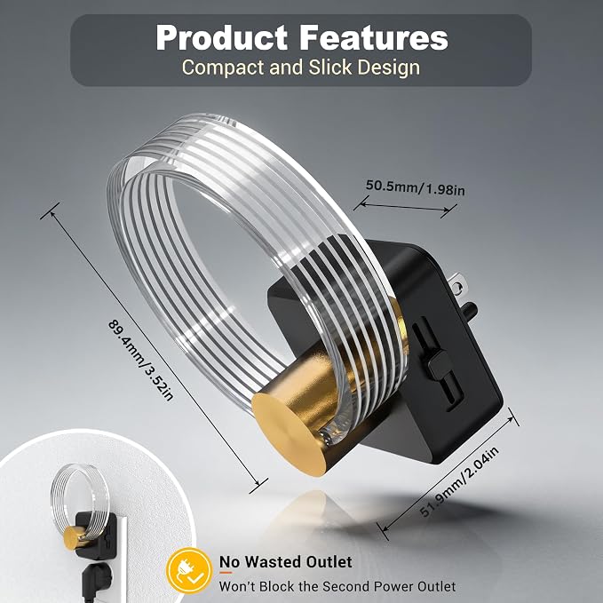 JandCase Night Light, Night Lights Plug into Wall, Dimmable Nightlight - Image 7