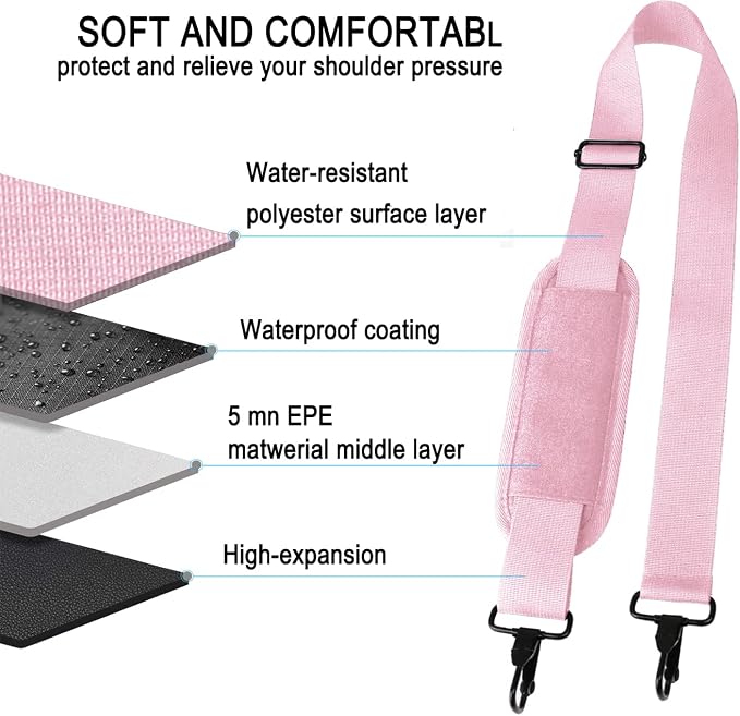 Askuko Shoulder Strap, 56 Inch Universal Adjustable Shoulder Belt Replacement - Image 5