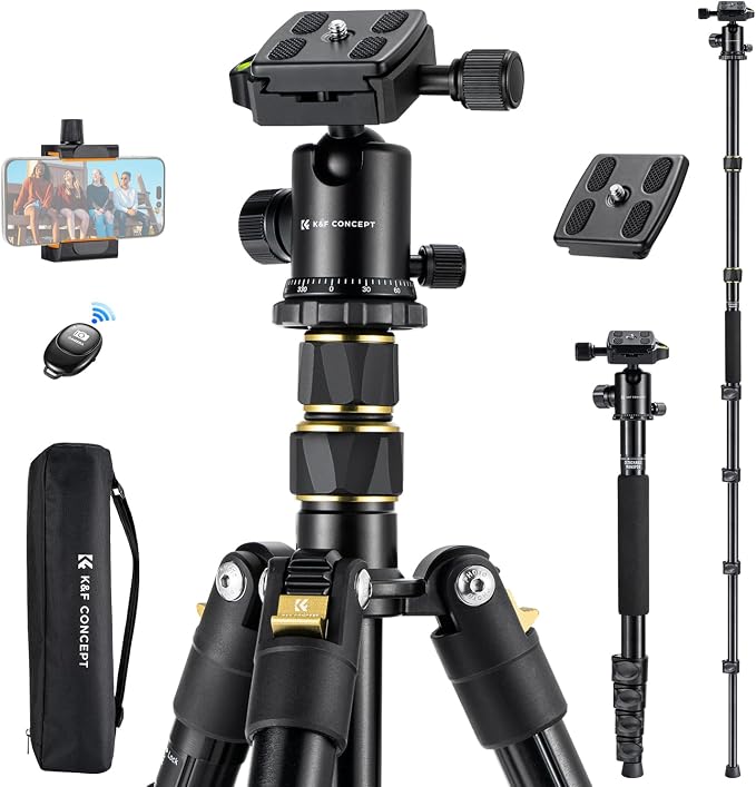 K&F CONCEPT Camera Tripod，72" Aluminum Tripod by KFCONCEPT