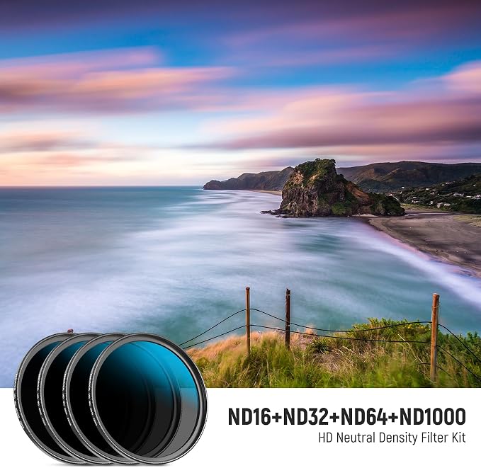 Neewer 58mm ND Lens Filter Set, ND16/ND32/ND64/ND1000, Lens Cleaning Pen - Image 2