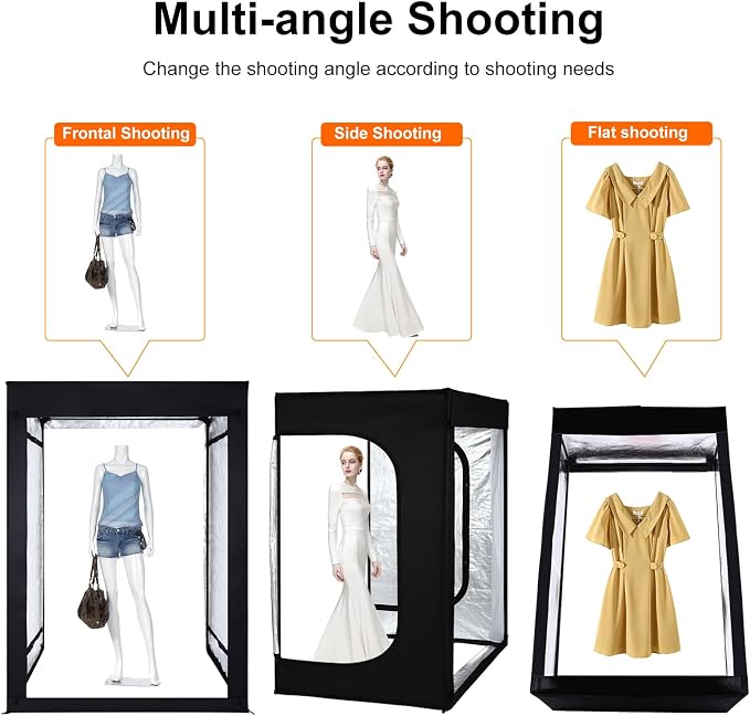 48"x78"x40" Large Photo Studio Light Box Photography, 8 Light LED Panels - Image 3