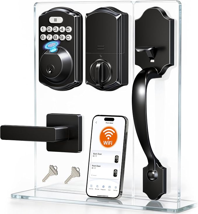 Veise VE012W-H WiFi Smart Front Door Lock Set, Built-in WiFi, App Remote & by Veise