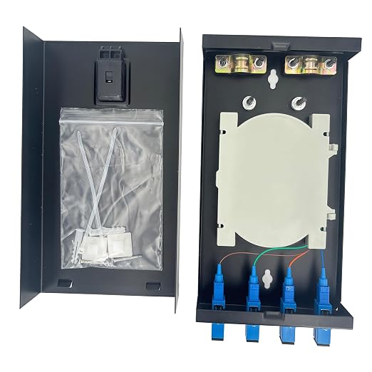 Optic Fiber Termination Box LC/SC Duplex Box Cables 4 Port Wall Mount Fiber - Image 3