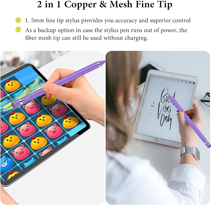 Stylus Pen for Touchscreen, Kenkor Rechargeable Digital Fine Point Active - Image 4