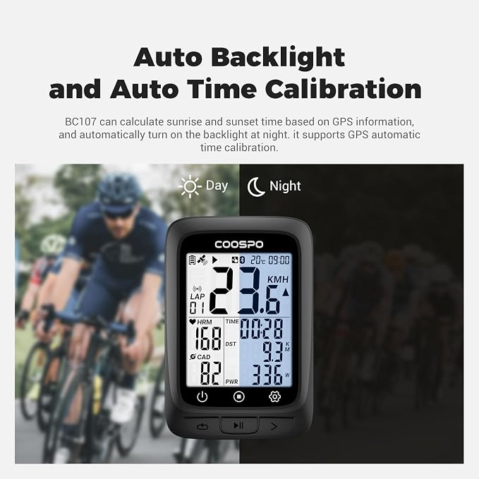 COOSPO Bike Computer GPS Wireless, ANT+ Cycling Computer GPS - Image 3