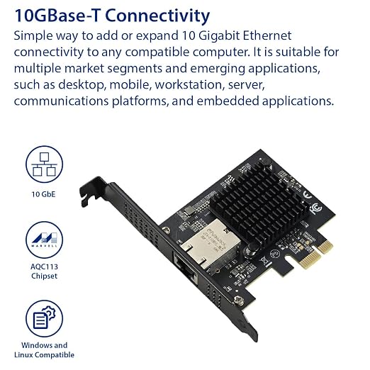Single Port 10 Gigabit Ethernet PCI-e x1 Network Card - Image 2