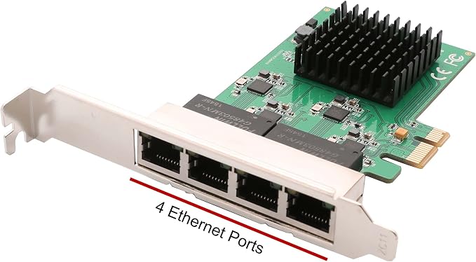 4 Port Quad Gigabit Ethernet PCI Express 2.1 PCI-E x1 Network Interface Card - Image 3