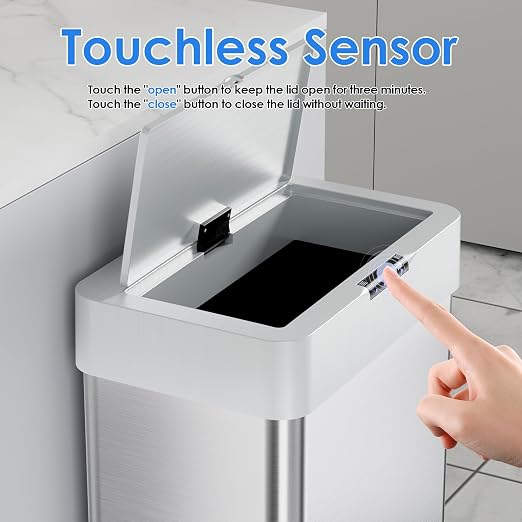 Sensor Trash Can, Touchless Motion Sensor Trash Bin, Smart Automatic Garbage Can - Image 5