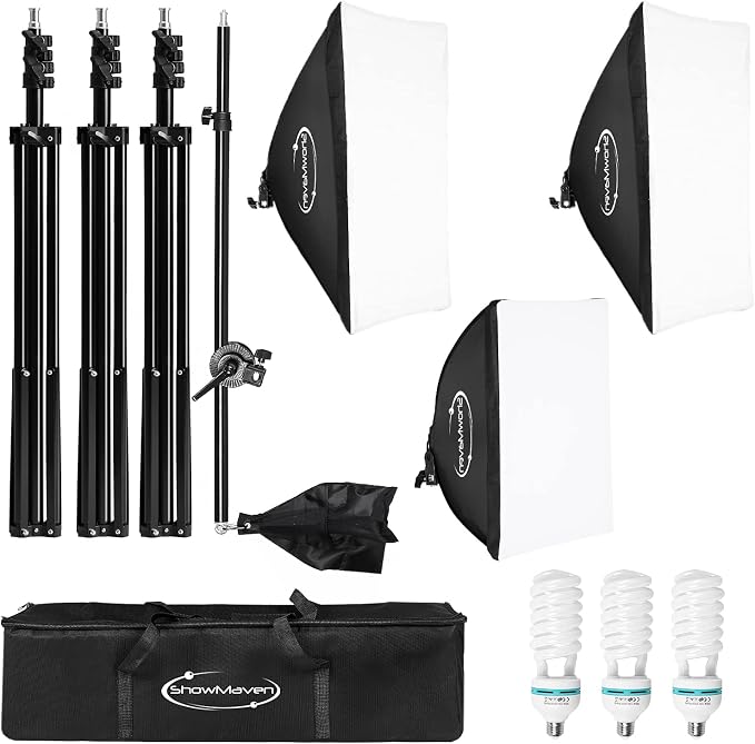 ShowMaven Softbox Lighting Kit Photography- Professional Continuous Light - Image 7