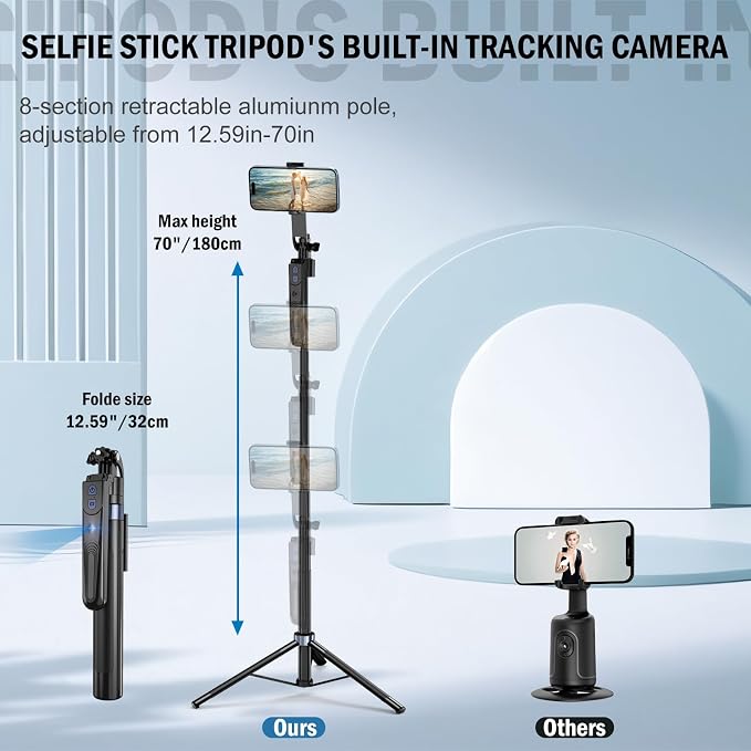 Auto Face Tracking Tripod 360 Rotation - Image 4