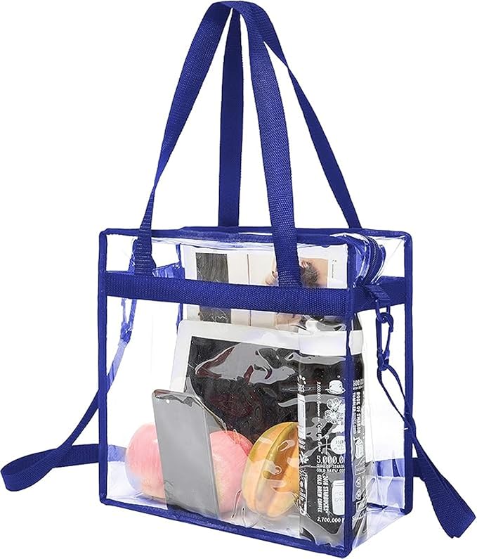 BAGAIL Clear Bags 12x6x12 Stadium Approved Clear Tote Bag by BAGAIL