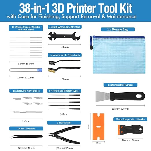 38PCS 3D Printer Tools, 3D Printer Tool Kit - Image 2