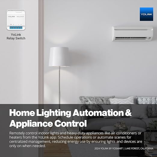 YoLink Relay Switch for Indoor Lighting, Any Home Appliances, Electric Circuits - Image 3