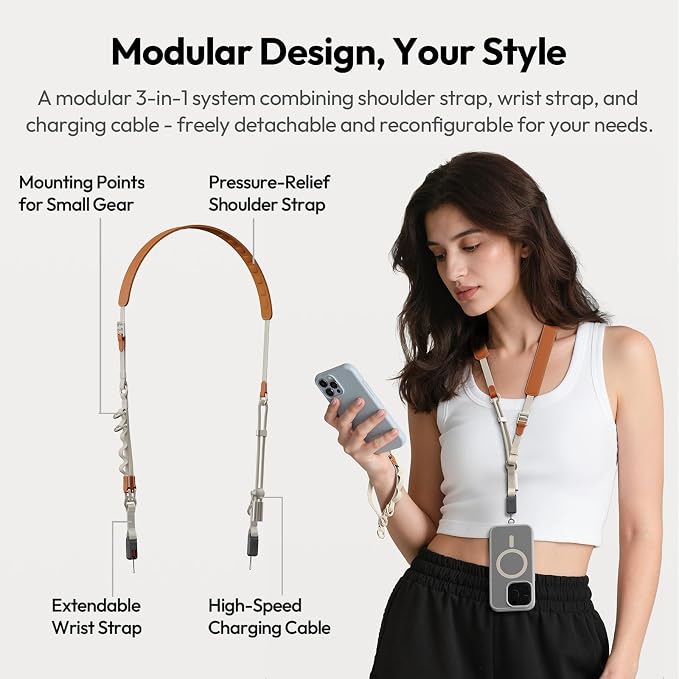 ULANZI YF01 Camera Strap with Built-In USB-C Data Cable — 3-in-1 Quick Release - Image 3