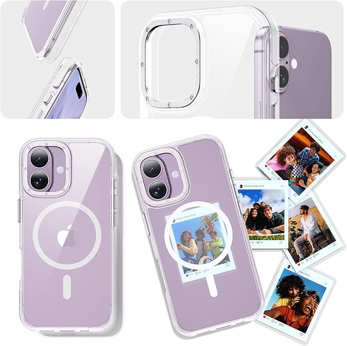 toushion 3 in 1 for iPhone 17 Case Clear Bumper, Fits MagSafe, Shockproof Guard - Image 7