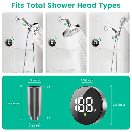 Longriver MX08 Wireless Shower Temperature Monitor, Shower Thermometer - Image 6