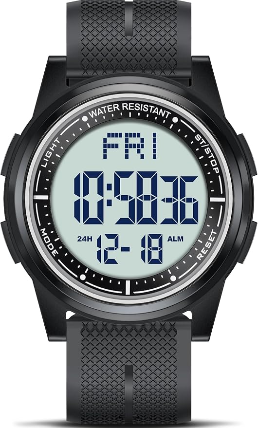 Beeasy Digital Watch for Men Women, 50M Waterproof, Ultra-Thin & Lightweight by Beeasy