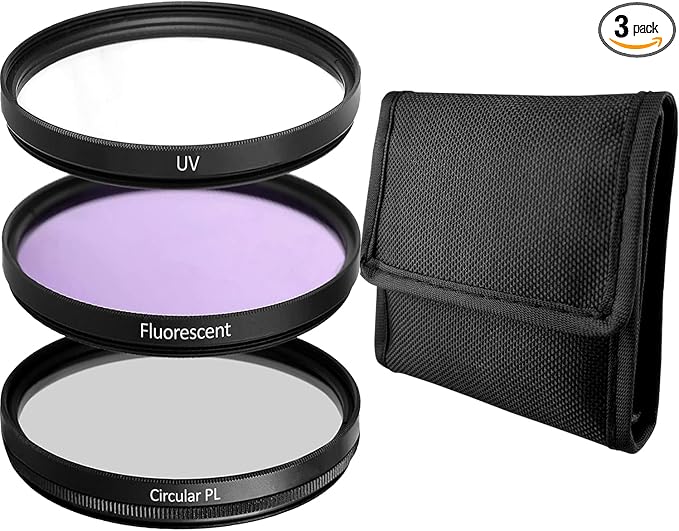 Pro Lens Filter Kit, Includes CPL, FL-D Filters Universal by Acuvar