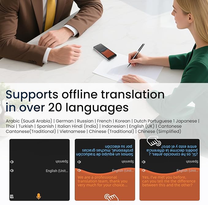 Language Translator Device, Upgraded 5.5" High-end Metal Frame Ai Translator No - Image 6