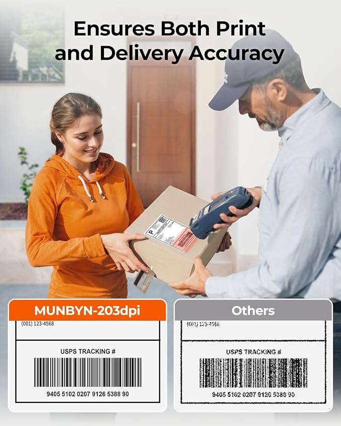 MUNBYN Bluetooth Thermal Label Printer, 130B Wireless 4x6 Shipping Label Printer - Image 3
