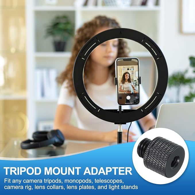 PATIKIL Tripod Screw Adapter 1/4" Female to M10 Male, 20 mm - Image 4