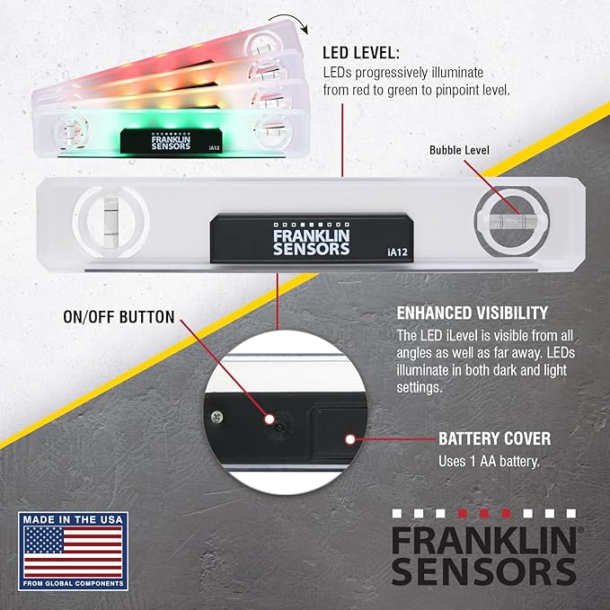 Franklin Sensors Light Level, Turns Green When Level, Digital/Electronic - Image 6
