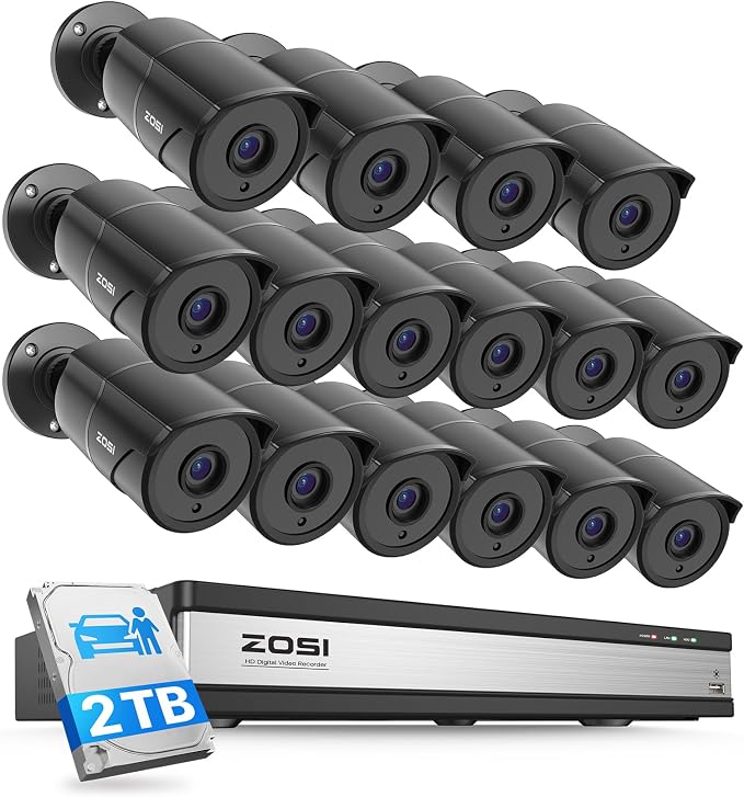 ZOSI 16CH 3K Lite Wired Security Camera System by ZOSI