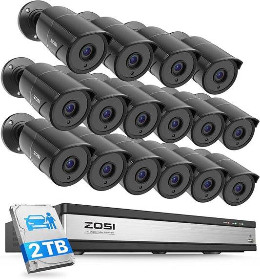 ZOSI 16CH 3K Lite Wired Security Camera System by ZOSI