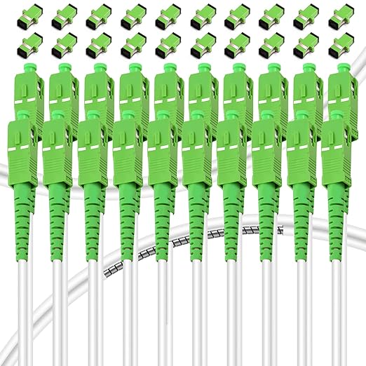 20Pack - 10m SC/APC to SC/APC Fiber Optic Internet Cable, Armored Single Mode by Bangun