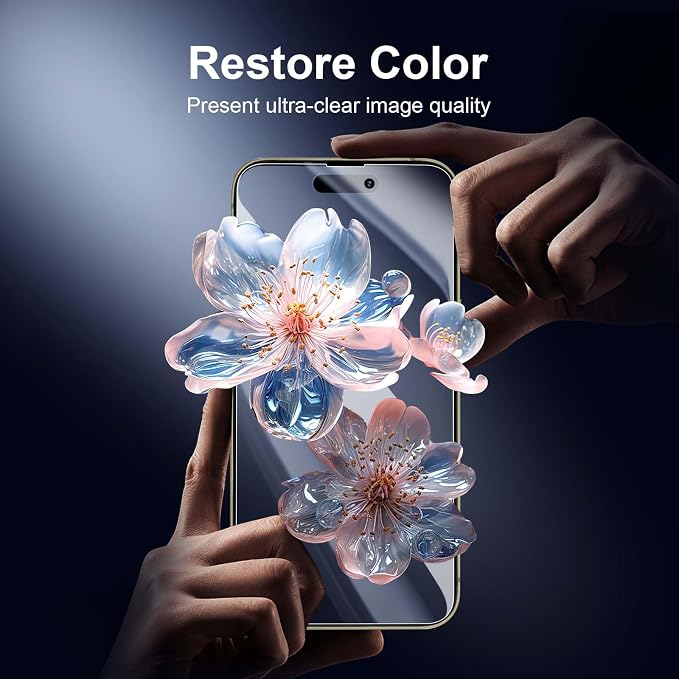 NEW'C 3x Privacy for iPhone 14 Pro Max Screen Protector+ 3x Camera Lens - Image 7