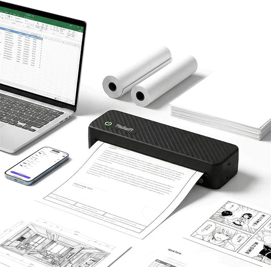 Portable Thermal Printer for Laptop, Inkless Bluetooth Printer Support 8.5" X by Unknown