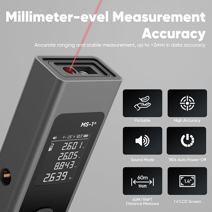 2-in-1 Laser Measure & Line Laser 196 FT - Image 2