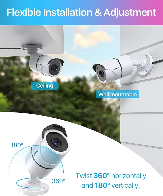 ZOSI 2MP 1080P HD-TVI CCTV Home Security Camera - Image 6