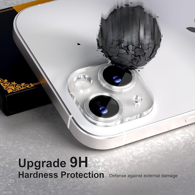 for 6 Pack iPhone 15 / iPhone 15 Plus Camera Lens Protector 9H Tempered Glass - Image 3