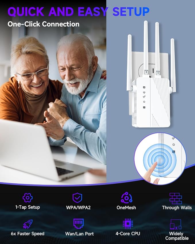 2026 WiFi Extender Signal Booster, Longest Range up to 15000 sq.ft - Image 6