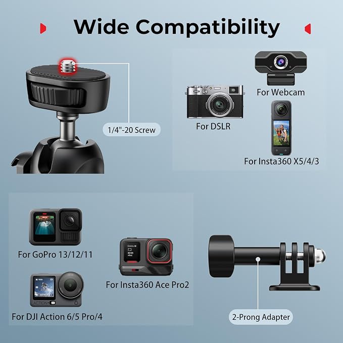 SMALLRIG Small Camera Tripod Selfie Stick, Extendable 8"-15" Mini Handheld - Image 6