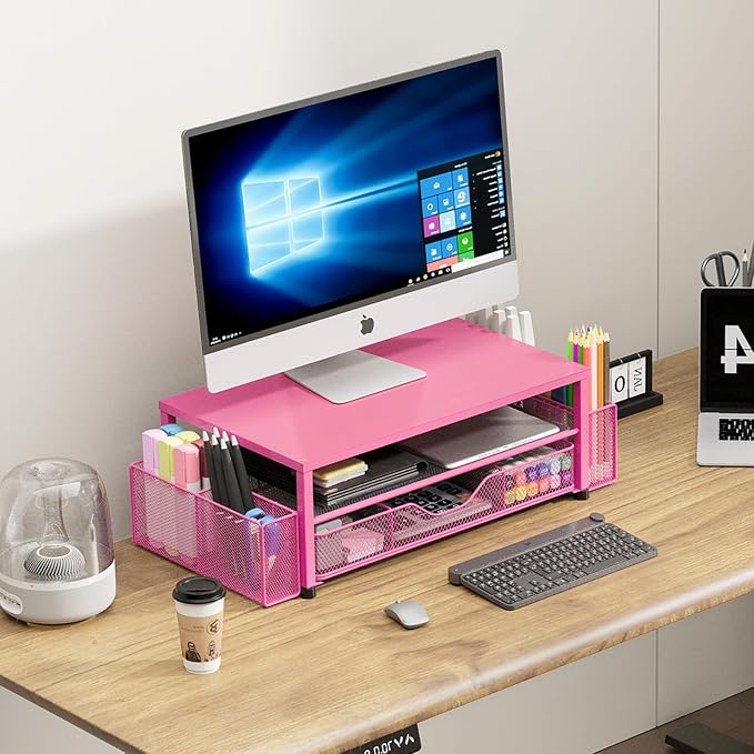 OPNICE Desk Organizer and Accessories, 2-Tier Computer Monitor Stand - Image 3
