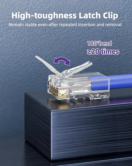 VCE 50-Pack Cat6 RJ45 Pass Through Connector - Image 5