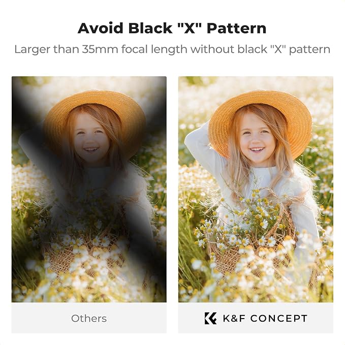 K&F CONCEPT 58mm Black Diffusion Mist Effect 1/4 & Variable ND2-32 & Circular - Image 4