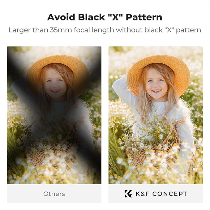 K&F CONCEPT 72mm Black Diffusion Mist Effect 1/4 & Variable ND2-32 & Circular - Image 4
