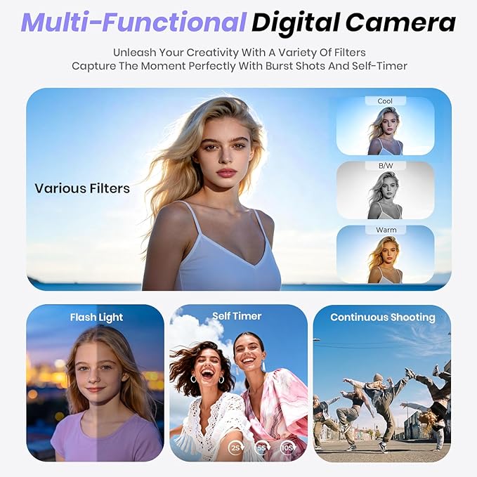 5K Digital Camera for Photography, 2026 Latest 80MP Autofocus WiFi Vlogging - Image 6