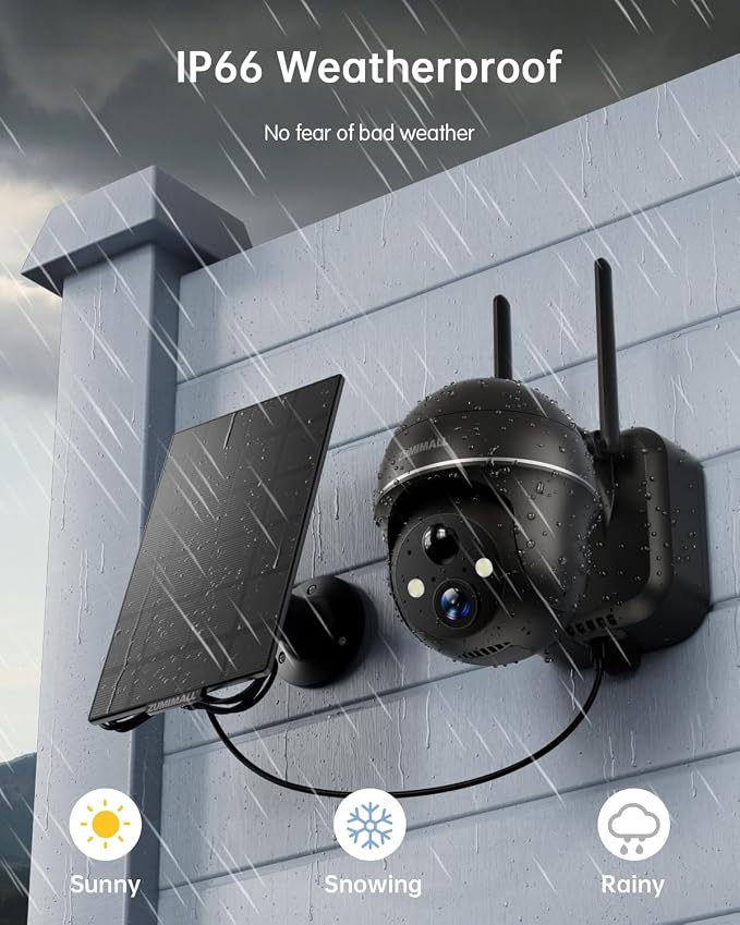 ZUMIMALL Solar Security Cameras Wireless Outdoor, 360° View Outdoor Camera - Image 7