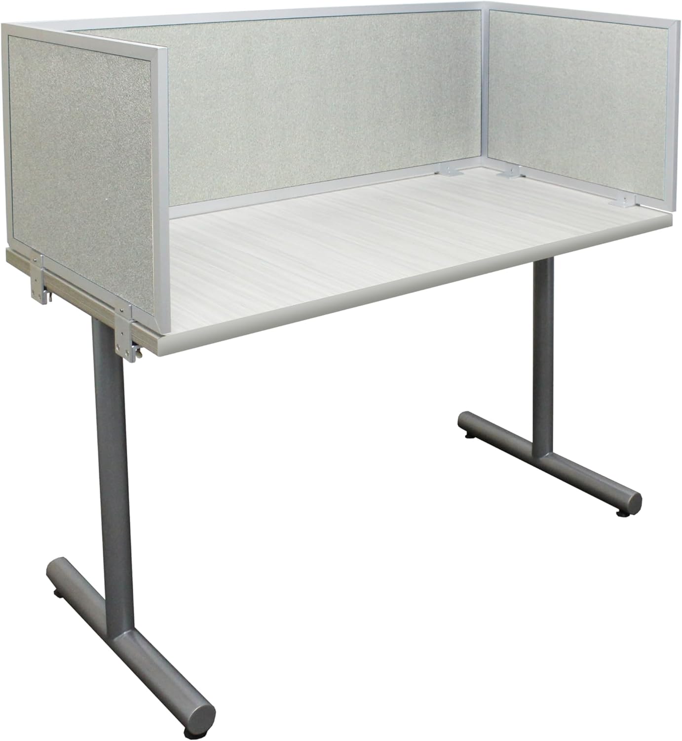 OBEX Acoustic Mounted Screen Privacy Panel Table Top Separator, Sound Blocking Desk Divider (Overcast, 24" X 24")