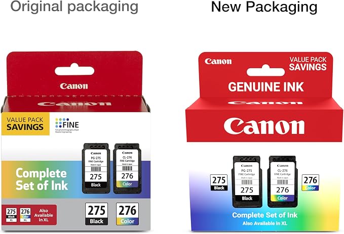 Canon PG-275 / CL-276 Genuine Ink Value Pack, Compatible - Image 2