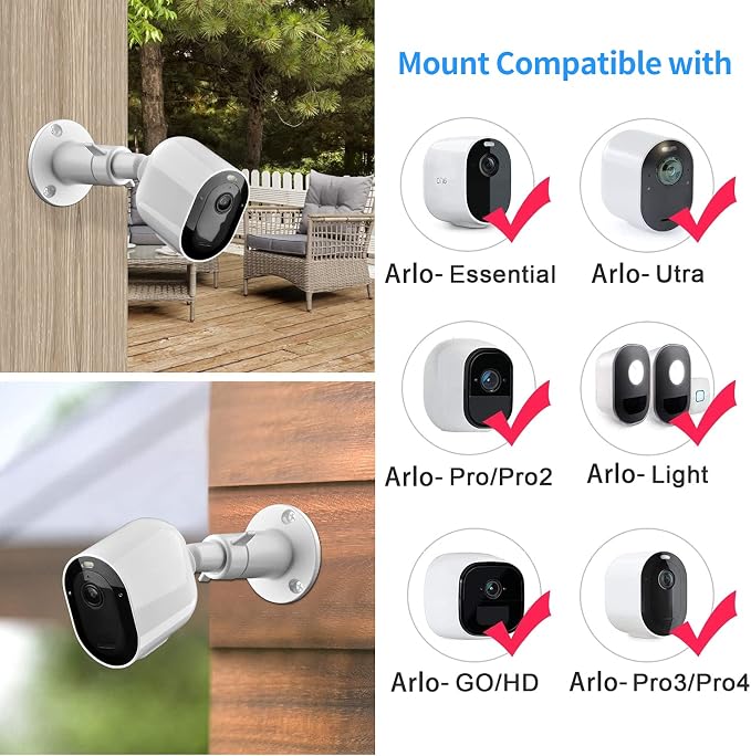 Security Camera Universal Mounting Bracket, Adjustable Indoor/Outdoor Security - Image 3