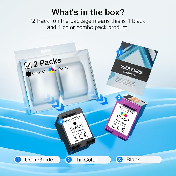 65XL Ink Cartridges Black/Color Combo Pack High-Yield Replacement - Image 6