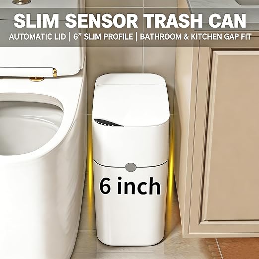 Motion Sensor Bathroom Trash Can, Automatic Touchless Smart Garbage Bin - Image 7