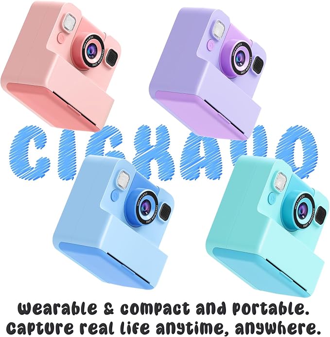Kids Camera Instant Print with Flip Lens, 1080P HD Video Inkless Toddler - Image 9