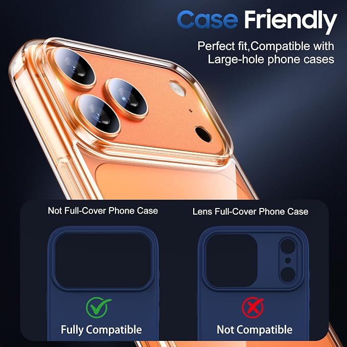 UniqueMe for 3 Pack iPhone 17 Pro Camera Lens Protector - Image 6